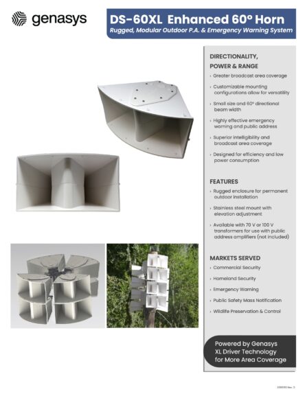 DS-60XL Enhanced 60° Horn