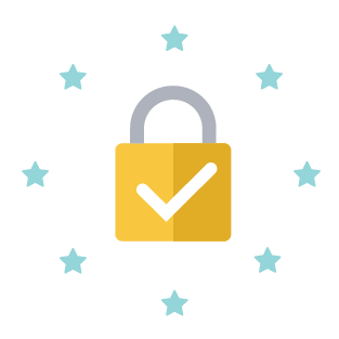 Graphic depicting computer security.